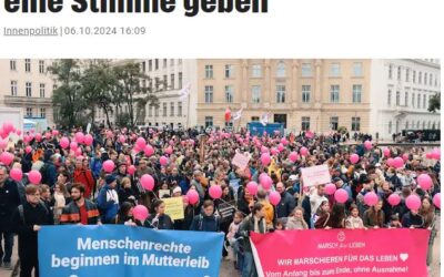 Demo in Wien: „Ungeborenen eine Stimme geben“